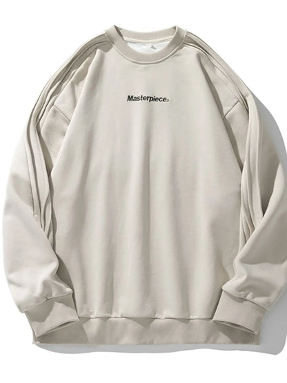 Men's Letter Round Neck Long Sleeve Sweatshirt - Premium Men's Sweatshirts from Trendsi - Just $44! Shop now at Handbags Specialist Headquarter