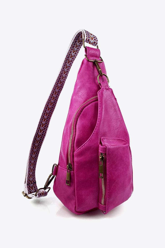 All The Feels PU Leather Sling Bag - Premium Crossbody Bag from Trendsi - Just $38.99! Shop now at Handbags Specialist Headquarter