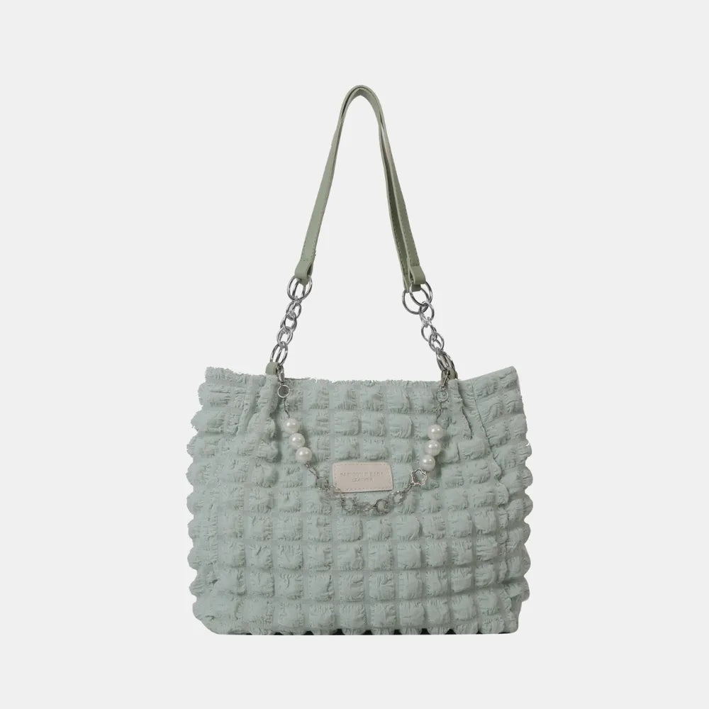 Cloud Puffy Polyester Tote Bag - Premium Tote Bag from Trendsi - Just $39.99! Shop now at Handbags Specialist Headquarter