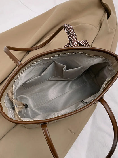 PU Leather Tote Bag - Premium Tote Bag from Trendsi - Just $35.99! Shop now at Handbags Specialist Headquarter