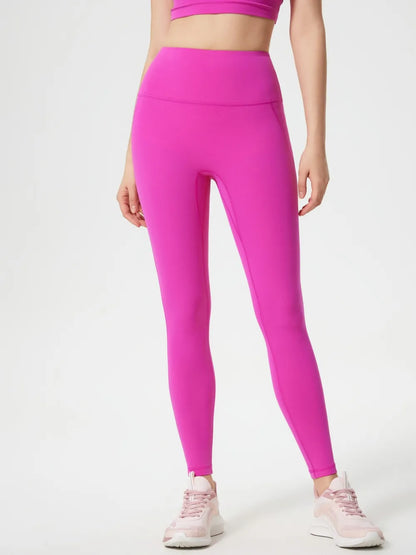 Millennia Wide Waistband Active Leggings - Premium Leggings from Trendsi - Just $40.95! Shop now at Handbags Specialist Headquarter