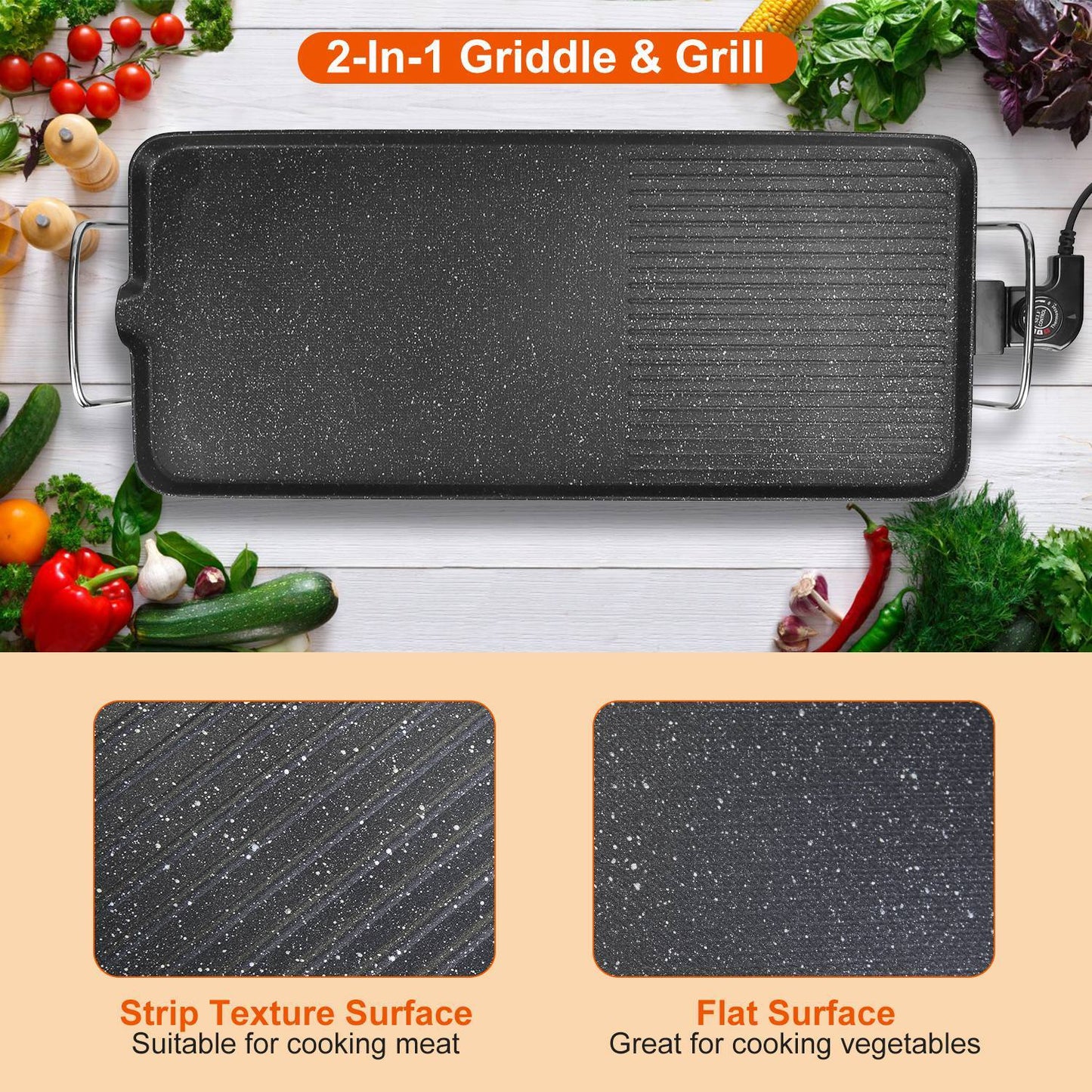 GrillMaster 5000: Indoor/Outdoor Electric BBQ Griddle