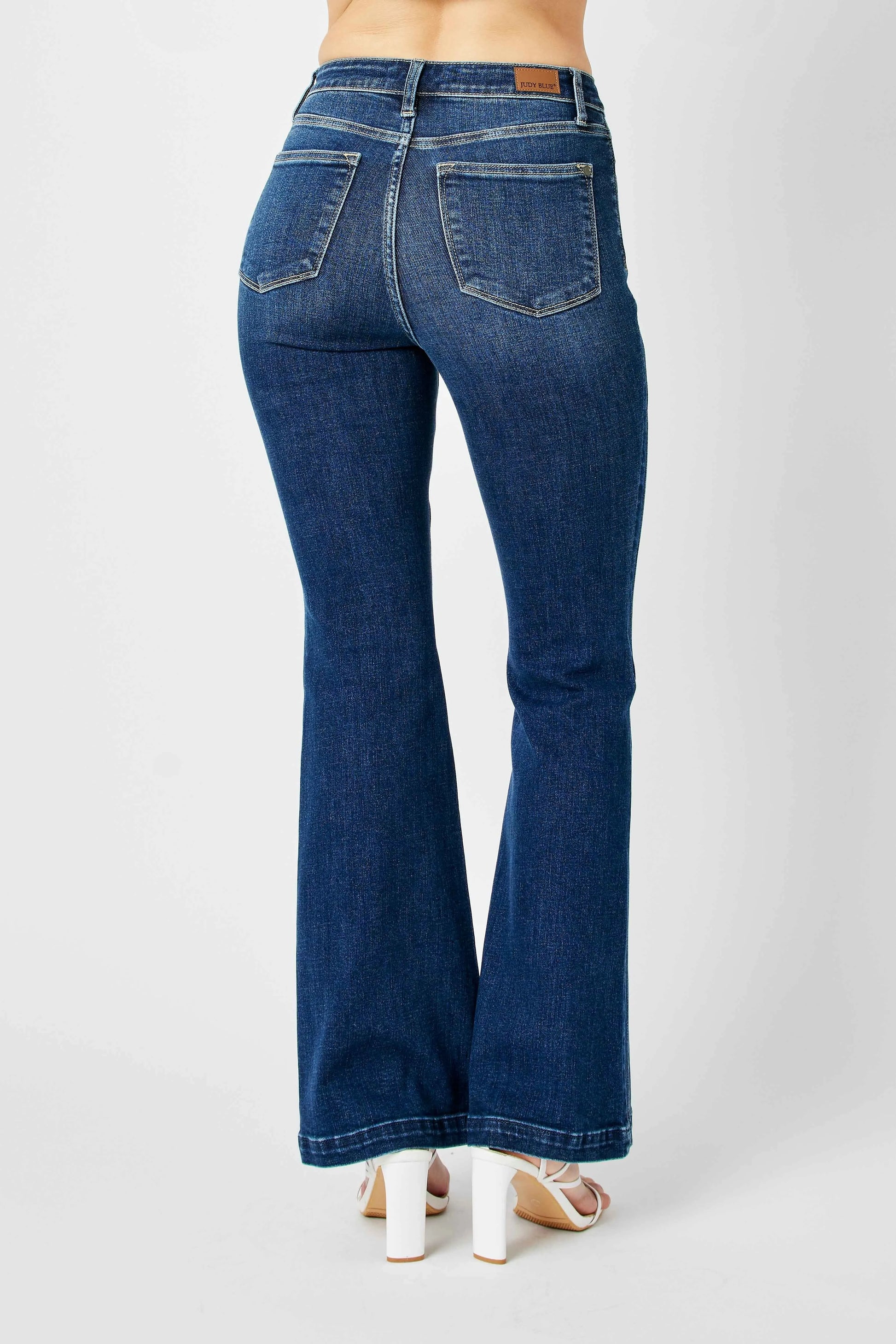 Judy Blue Full Size Hw Angled Side Seam Detail Flare Jeans Plus Size - Premium Women / Jeans & Denim from Trendsi - Just $71.99! Shop now at Handbags Specialist Headquarter