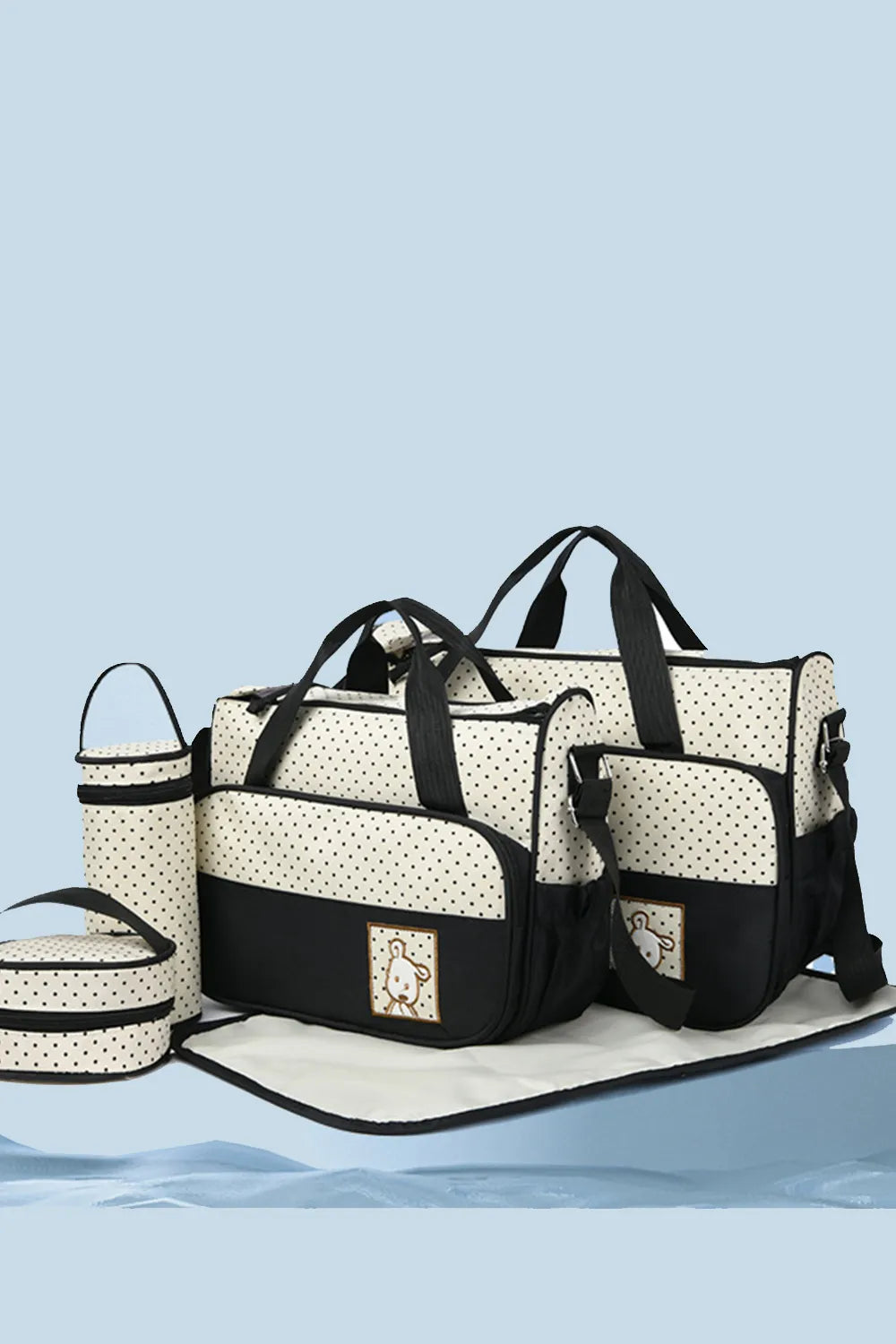 Oxford Cloth Contrast 4 Piece Bag Set - Premium Tote Bag from Trendsi - Just $42.99! Shop now at Handbags Specialist Headquarter