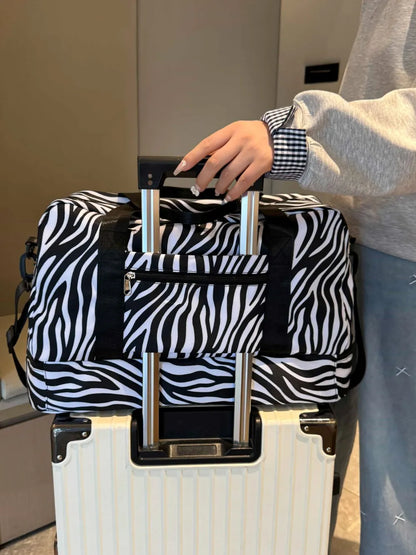 Oxford Cloth Leopard Travel Bag - Premium travel-bag from Trendsi - Just $39.99! Shop now at Handbags Specialist Headquarter