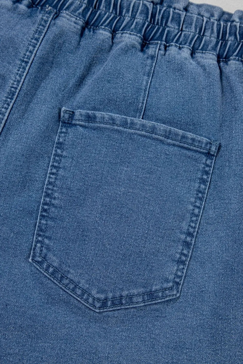 Drawstring High Waist Denim Shorts with Pockets - Premium Women / Jeans & Denim from Trendsi - Just $34.12! Shop now at Handbags Specialist Headquarter