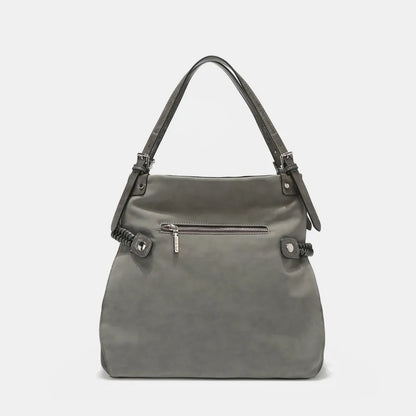 Nicole Lee USA Side Braided Tassel Inlaid Rhinestone Embroidery Hobo Bag - Premium Tote Bag from Trendsi - Just $70.99! Shop now at Handbags Specialist Headquarter