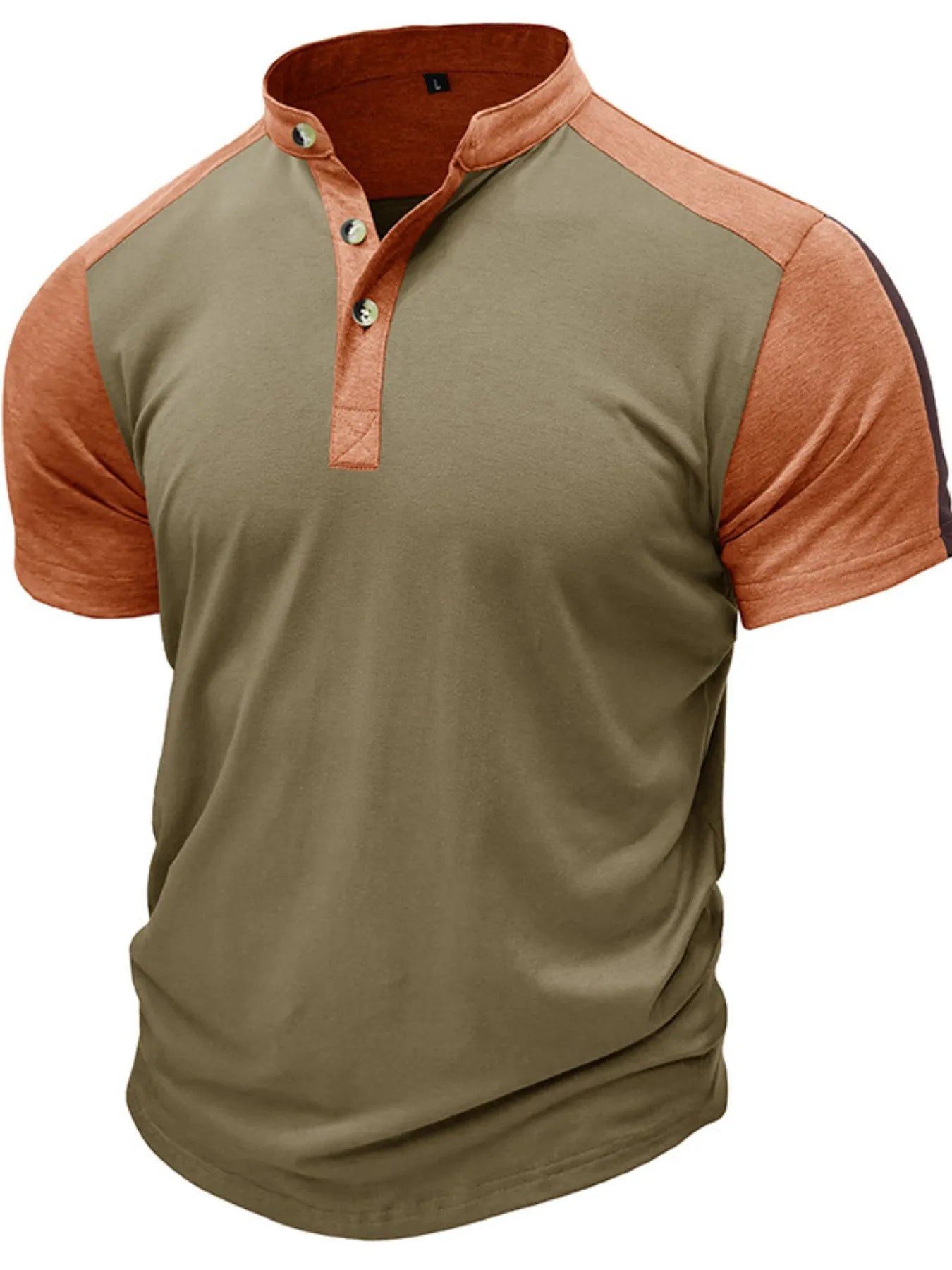 Men's Plus Size Color Block Short Sleeve Polo Shirt - Premium Men's Polo shirt from Trendsi - Just $35.84! Shop now at Handbags Specialist Headquarter