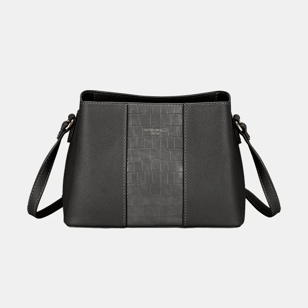 David Jones PU Leather Crossbody Bag - Premium Crossbody Bag from Trendsi - Just $39.99! Shop now at Handbags Specialist Headquarter