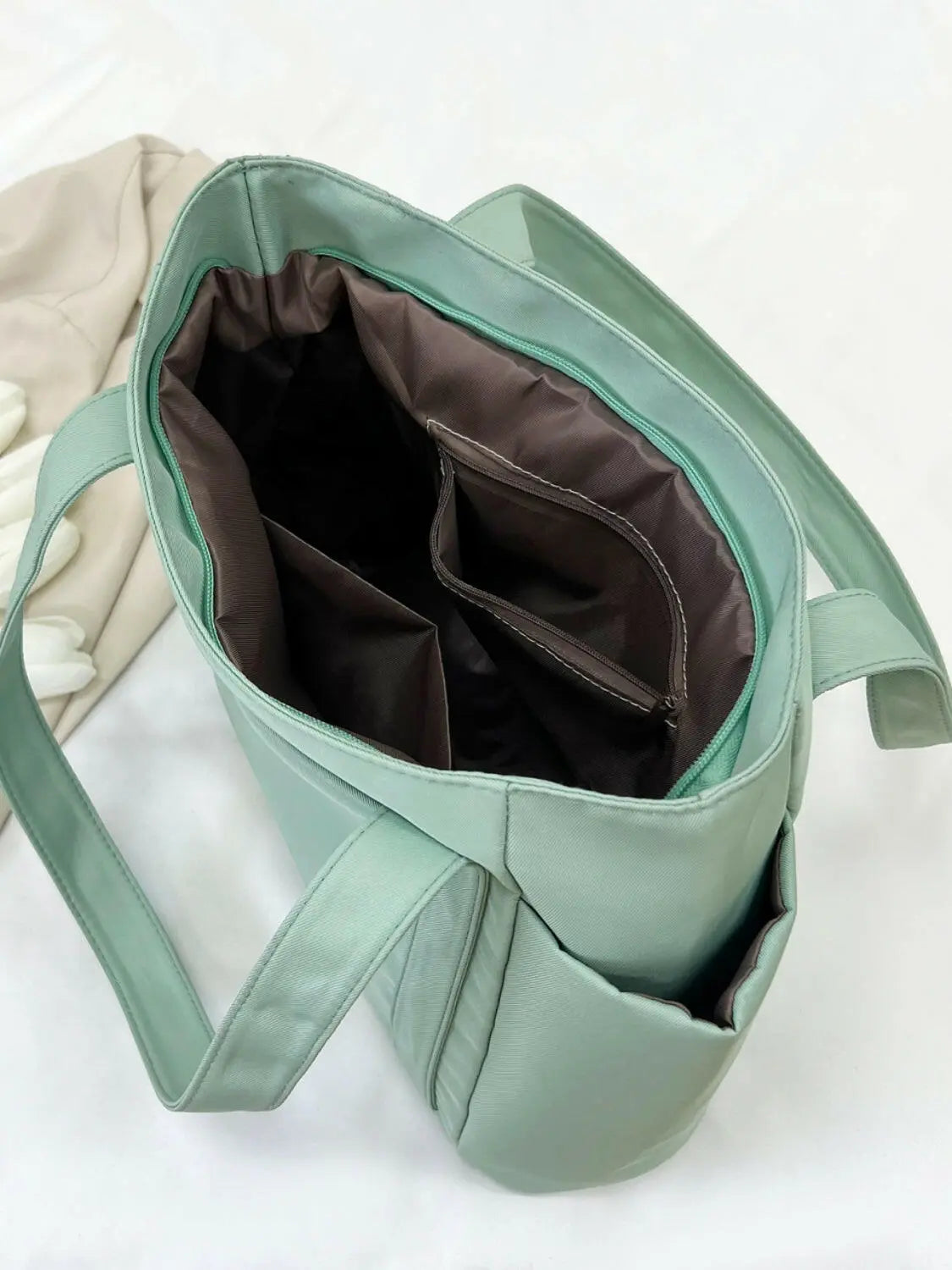 Oxford Cloth Tote Bag with Zipper.