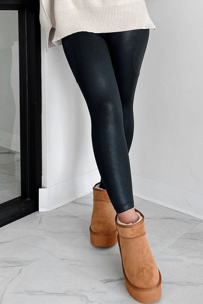 Pocketed V-Cut Waist Leggings - Premium Leggings from Trendsi - Just $62.70! Shop now at Handbags Specialist Headquarter