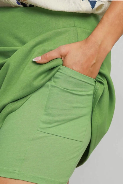 Umgee Full Size Mid-Rise Skort with Pockets Plus Size - Premium  from Trendsi - Just $37.99! Shop now at Handbags Specialist Headquarter