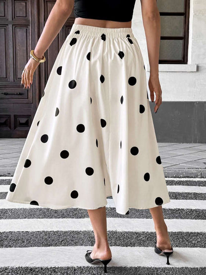 Polka Dot Skirt - Premium Skirts from Trendsi - Just $33.99! Shop now at Handbags Specialist Headquarter