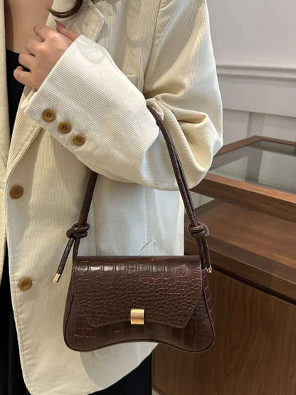 PU Leather Texture Crossbody Bag - Premium Crossbody Bag from Trendsi - Just $19.99! Shop now at Handbags Specialist Headquarter