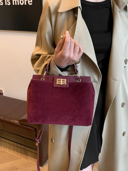 Solid Color Handbag with Removable Strap - Premium handbags from Trendsi - Just $33.99! Shop now at Handbags Specialist Headquarter