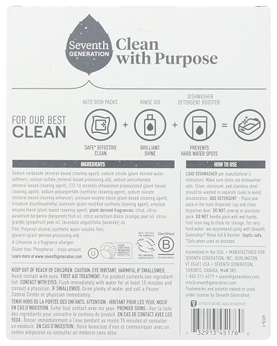 SeventhGen Citrus Sparkle Dishwasher Tabs Duo Pack