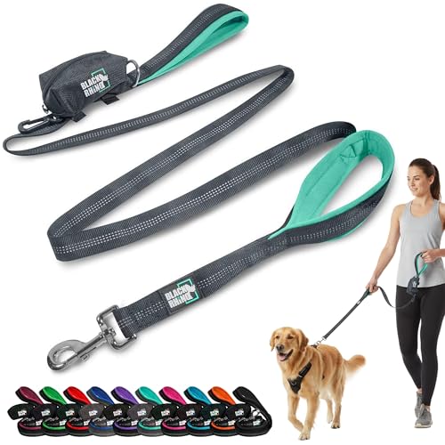 RhinoGrip Aqua: Double Handle Reflective Dog Leash