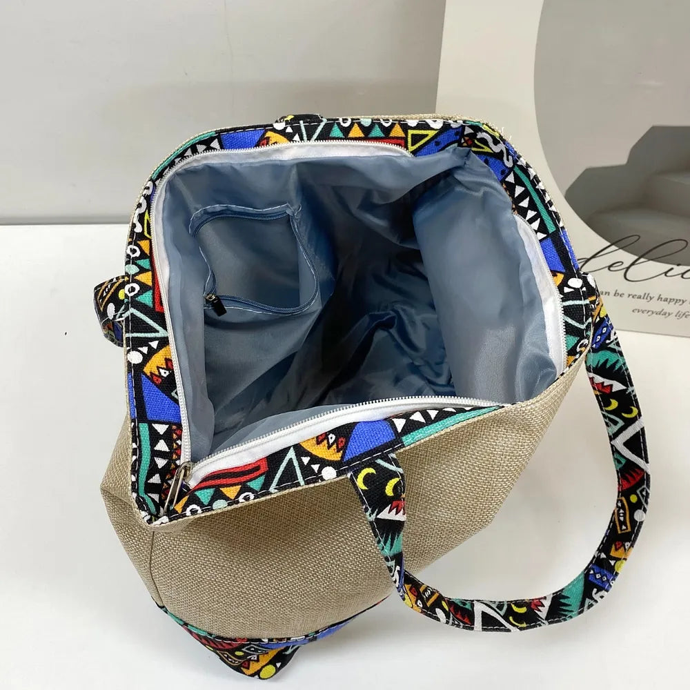 Geometric Medium Tote Bag - Premium Tote Bag from Trendsi - Just $39.99! Shop now at Handbags Specialist Headquarter