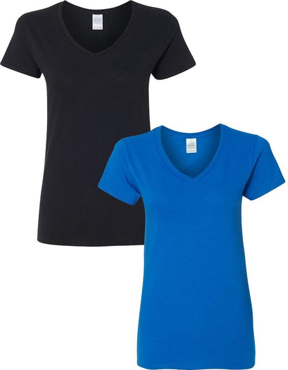Gildan V-Neck Cotton Tee Duo for Women