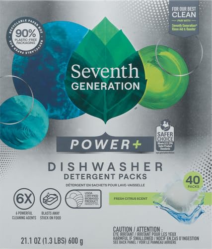 SeventhGen Citrus Sparkle Dishwasher Tabs Duo Pack