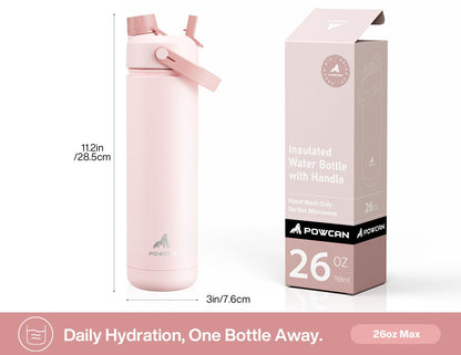 ChillKnight 26oz: Dual-Lid Leak-Proof Bottle