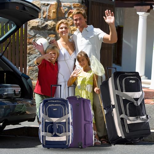 Olympia 22 Max Wheeled Duffel: 8-Pocket Water-Resist