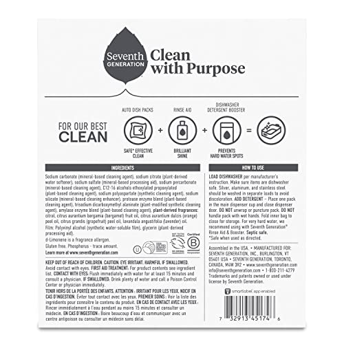 SeventhGen Citrus Sparkle Dishwasher Tabs Duo Pack