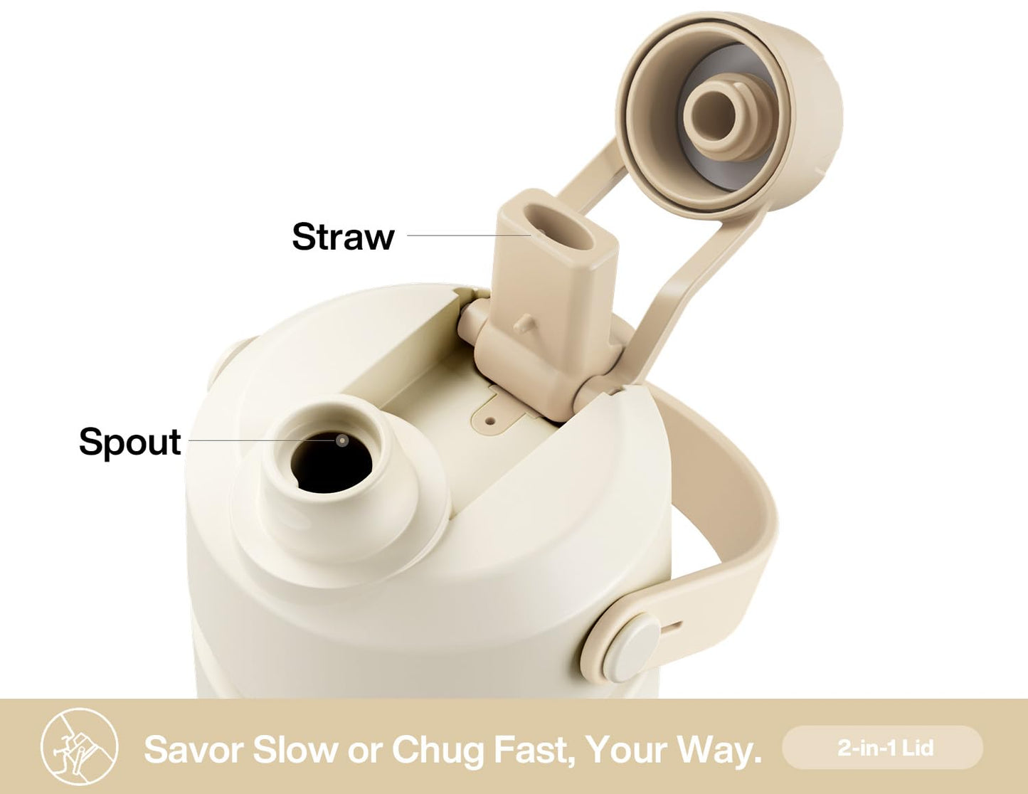 ChillKnight 26oz: Dual-Lid Leak-Proof Bottle