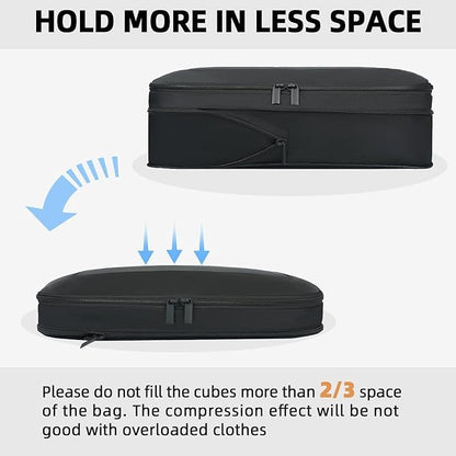 BAGAIL Expandable Travel Compression Cubes Set