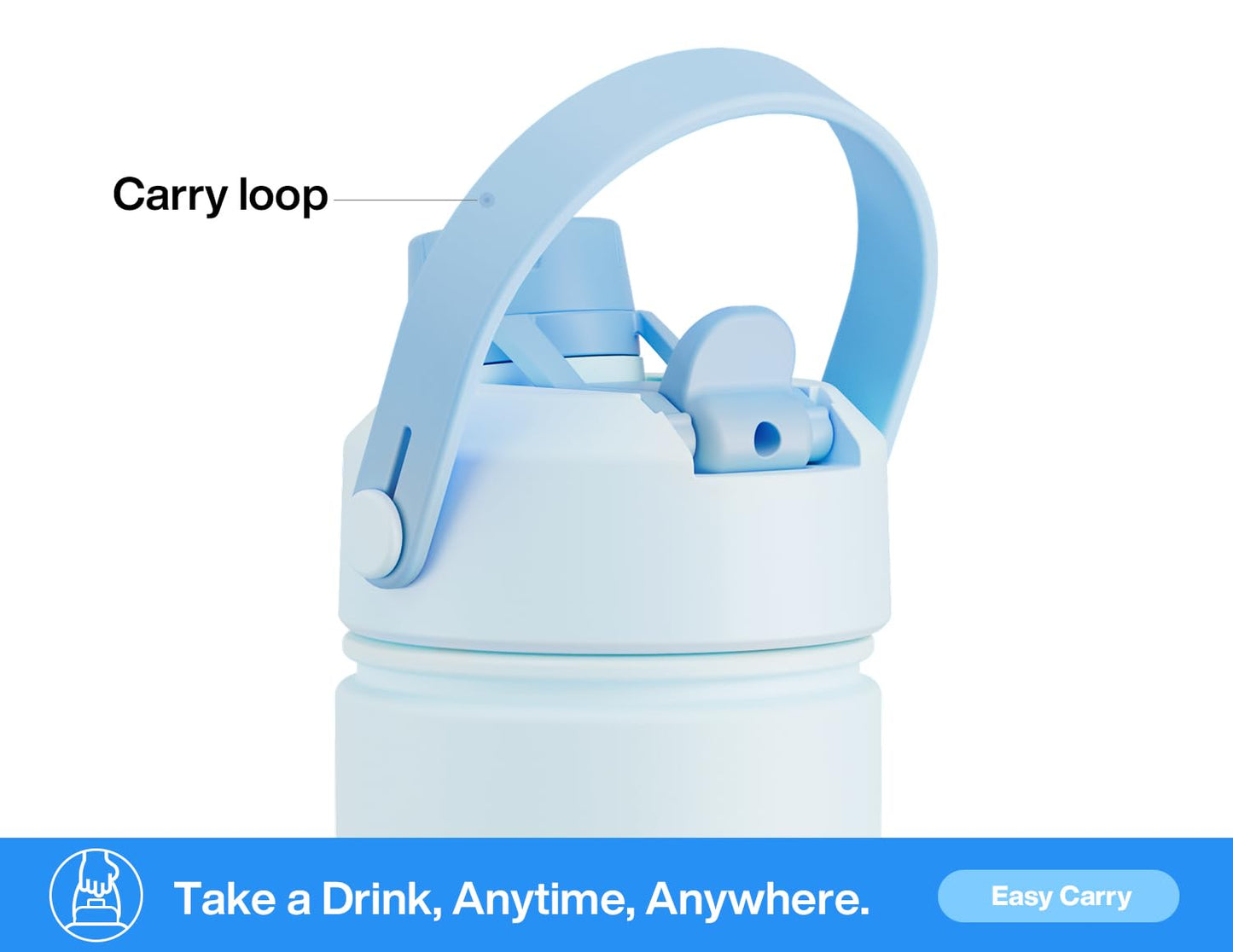 ChillKnight 26oz: Dual-Lid Leak-Proof Bottle