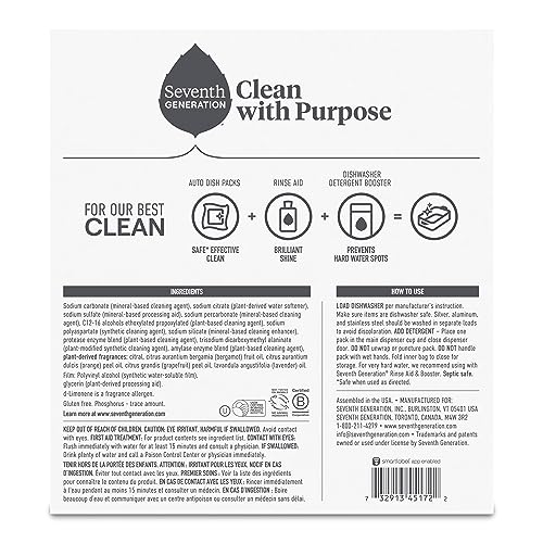 SeventhGen Citrus Sparkle Dishwasher Tabs Duo Pack