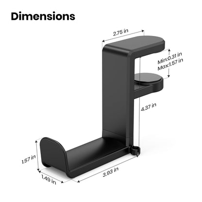 EURPMASK 360° Rotating Headphone Stand & Organizer