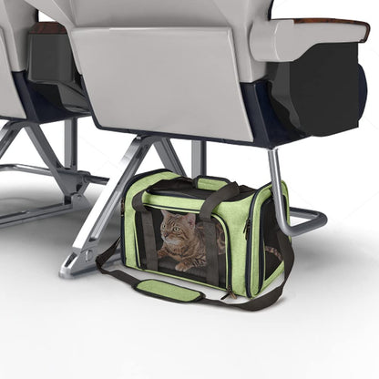 PawsVoyage: Grey TSA-Approved Pet Carrier (15lbs Max)
