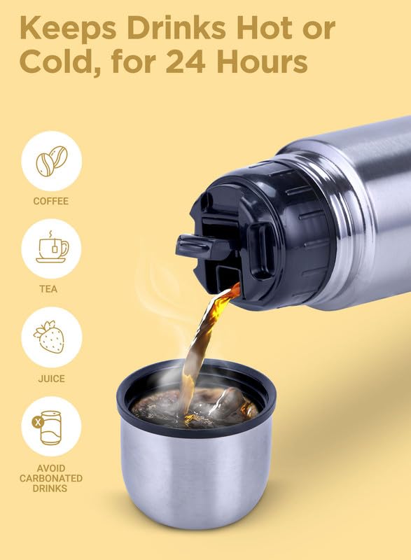 Milton Flip Lid Thermosteel 500ml - 24hr Hot & Cold