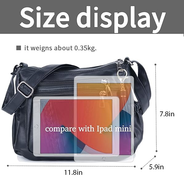 ELDA Chic Crossbody: Soft PU Leather Multi-Pocket Bag