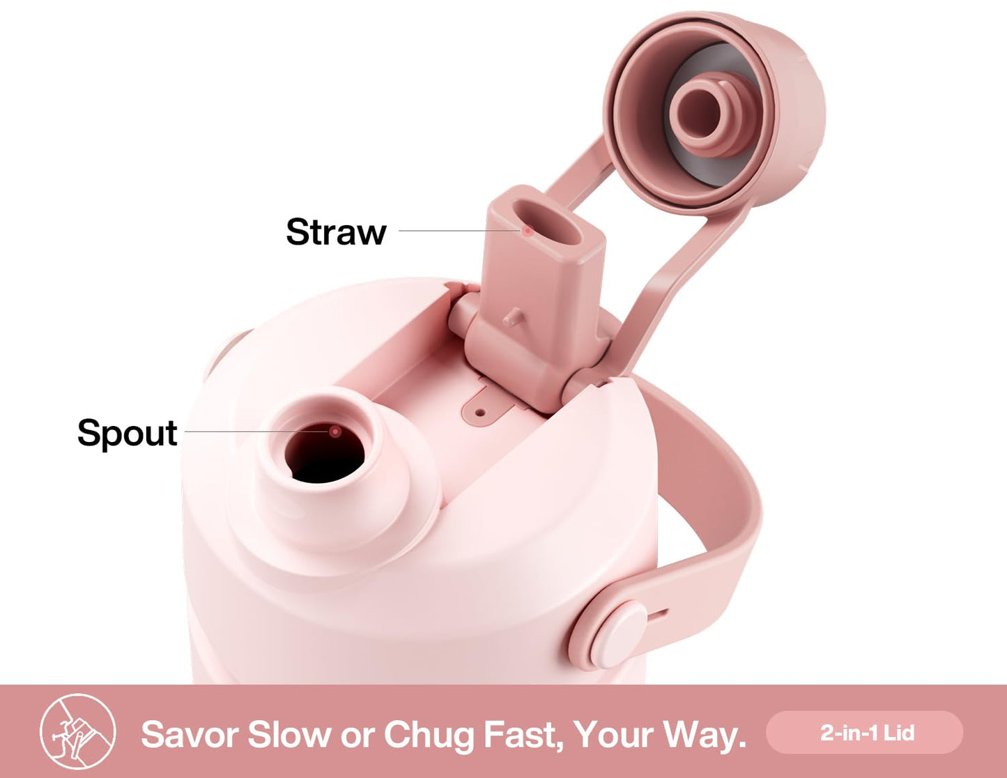 ChillKnight 26oz: Dual-Lid Leak-Proof Bottle