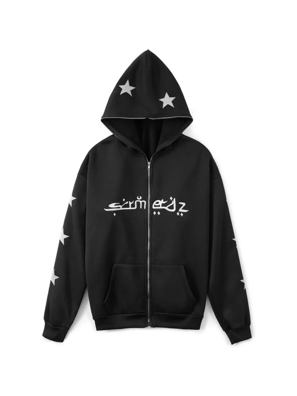 Men's Star Embroidery Zip Up Hoodie - Premium Men's Sweatshirts from Trendsi - Just $43.58! Shop now at Handbags Specialist Headquarter