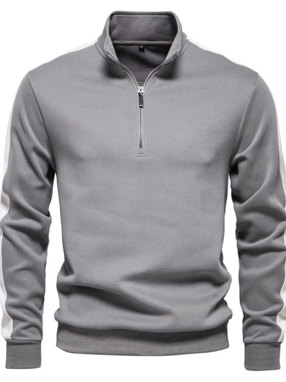 Men's Contrast Striped Long Sleeve Sweatshirt - Premium Men's Sweatshirts from Trendsi - Just $44.54! Shop now at Handbags Specialist Headquarter