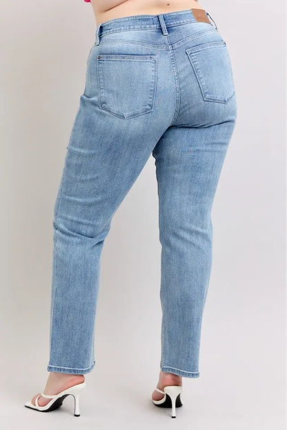 Judy Blue Plus Size High Waist Dad Jeans - Premium Women / Jeans & Denim from Trendsi - Just $69.99! Shop now at Handbags Specialist Headquarter