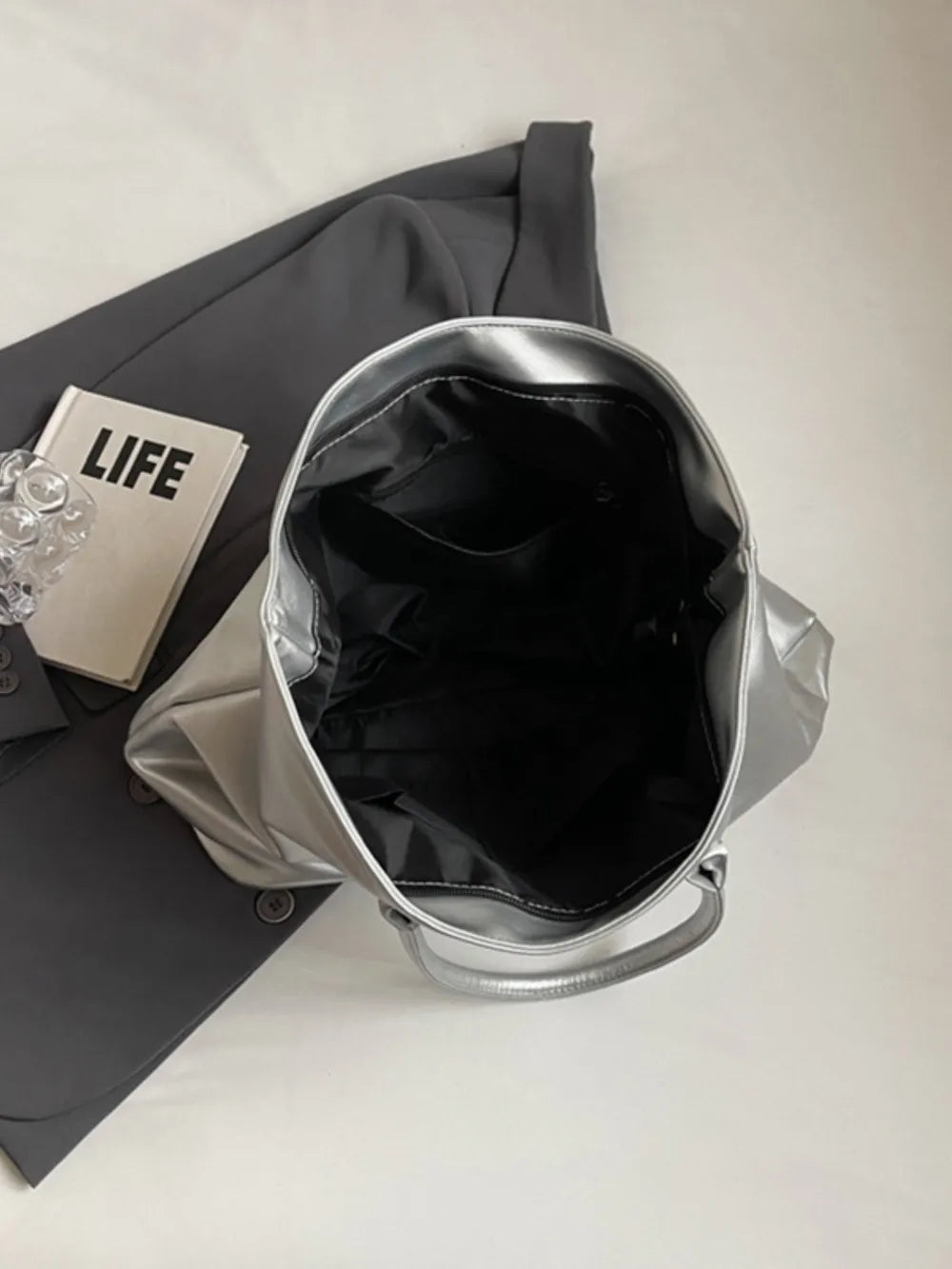 BETTER LIFE PU Leather Tote Bag - Premium Tote Bag from Trendsi - Just $38.99! Shop now at Handbags Specialist Headquarter