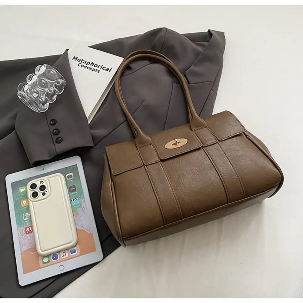 PU Leather Shoulder Bag - Premium Handbags from Trendsi - Just $46.99! Shop now at Handbags Specialist Headquarter