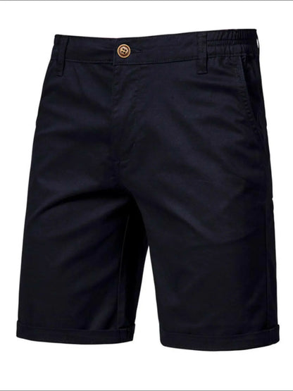 Men's Elastic Waist Shorts with Pockets.