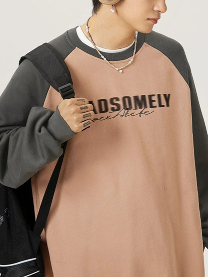 Men's Letter Graphic Round Neck Long Sleeve Sweatshirt - Premium Men's Sweatshirts from Trendsi - Just $24.52! Shop now at Handbags Specialist Headquarter