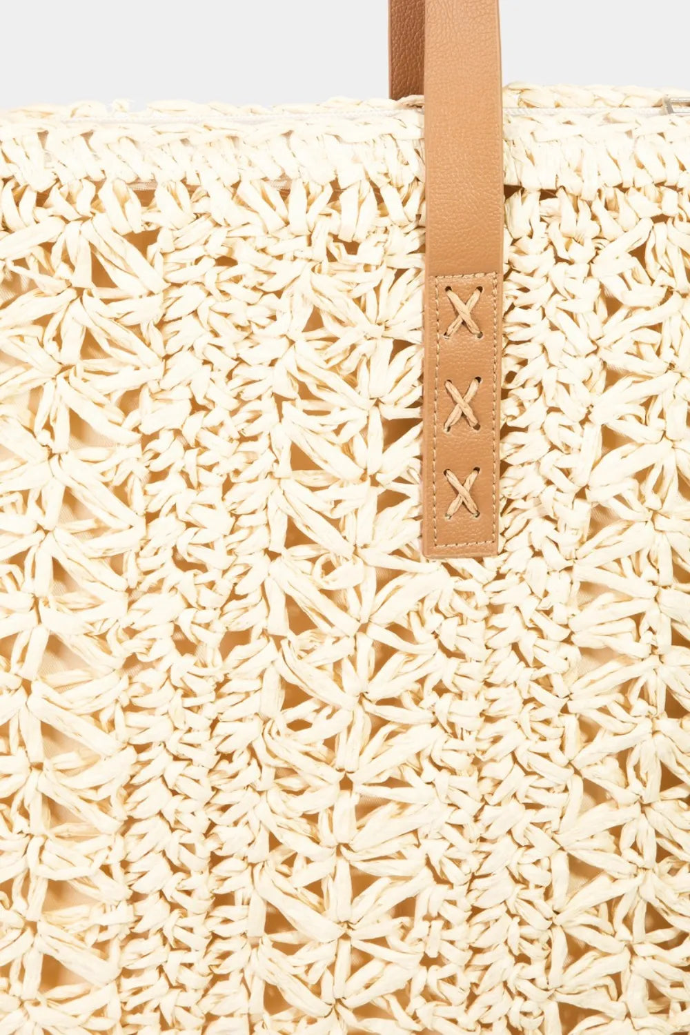 Fame Straw Braided Tote Bag - Premium Tote Bag from Trendsi - Just $32.99! Shop now at Handbags Specialist Headquarter