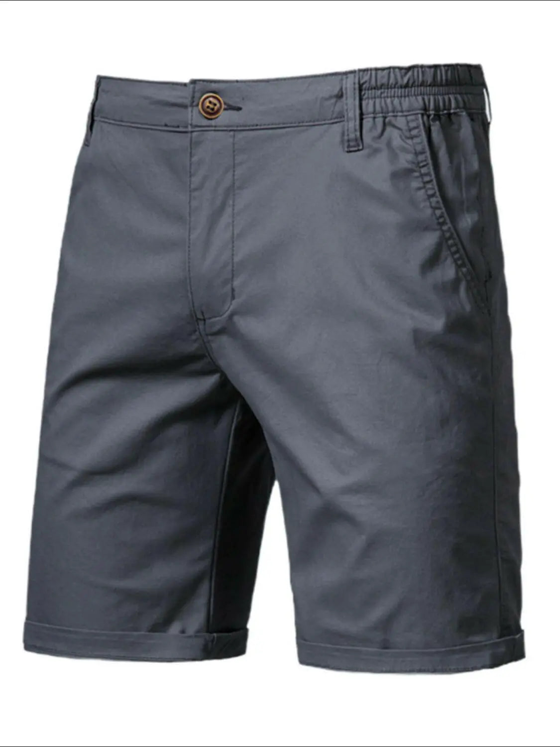Men's Elastic Waist Shorts with Pockets.