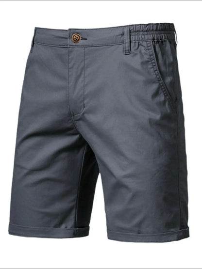 Men's Elastic Waist Shorts with Pockets.