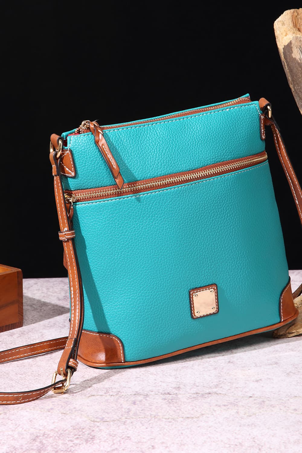 PU Leather Crossbody Bag - Premium handbags from Trendsi - Just $44.99! Shop now at Handbags Specialist Headquarter
