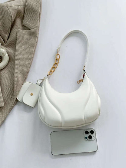 PU Leather Shoulder Bag with EarPods Bag - Premium Crossbody Bag from Trendsi - Just $18.99! Shop now at Handbags Specialist Headquarter