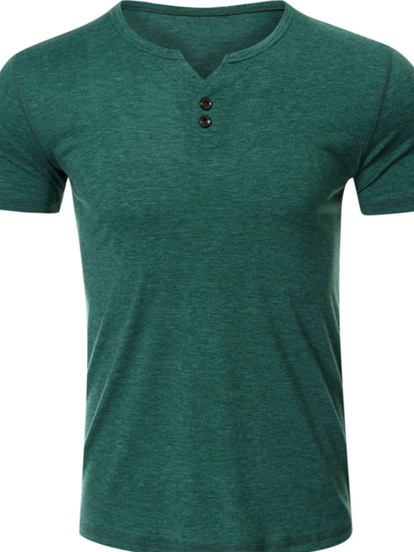 Men's Henley Short Sleeve Polo Top - Premium Men's Polo shirt from Trendsi - Just $30.14! Shop now at Handbags Specialist Headquarter