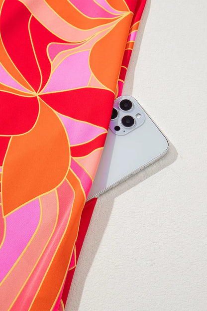 Contrast Grecian Neck Maxi Dress - Premium Maxi Dress from Trendsi - Just $46.99! Shop now at Handbags Specialist Headquarter